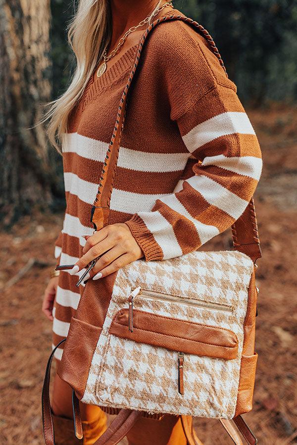 Impressions The Stevie Faux Leather Houndstooth Backpack