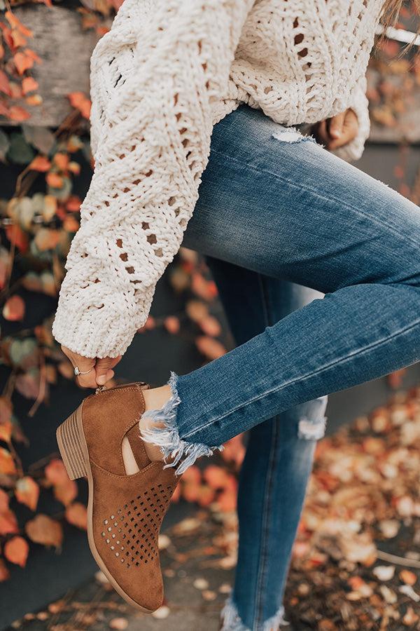 Impressions The Stevie Perforated Bootie in Chocolate