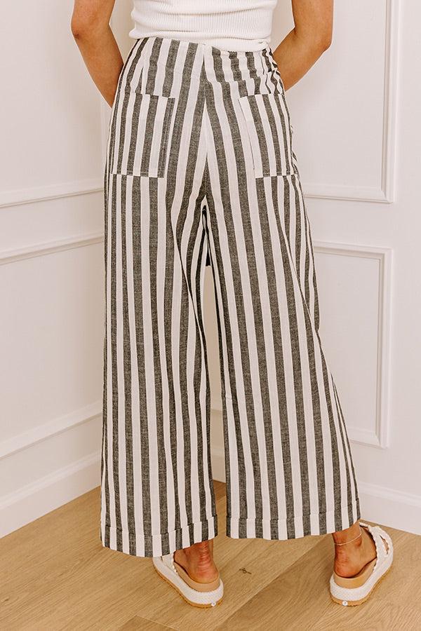 Impressions The Taylor High Waist Linen-Blend Pants