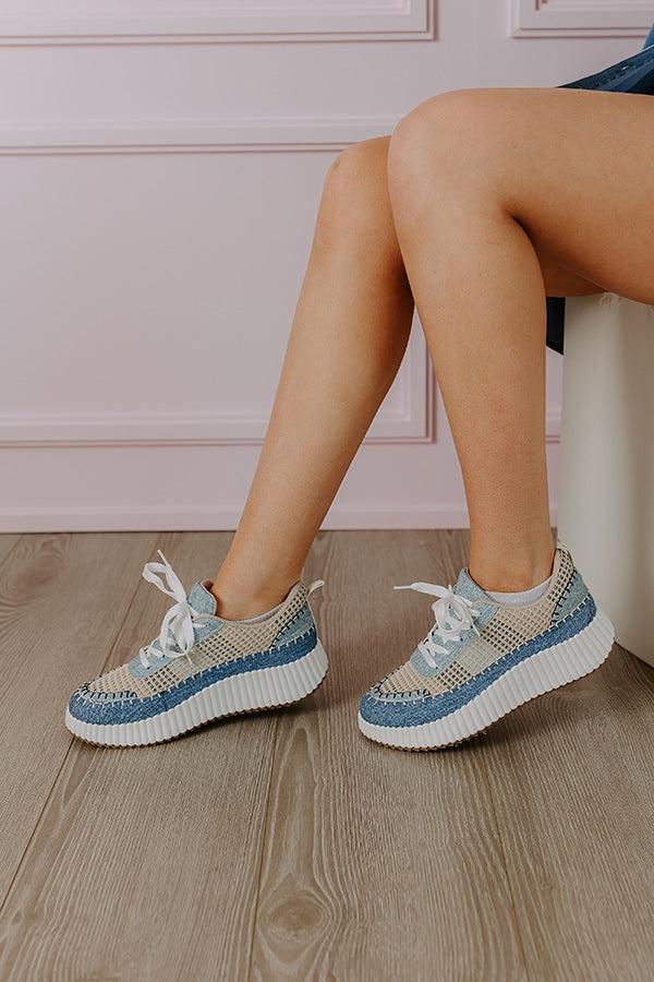 Impressions The Terra Denim Platform Sneaker In Medium Wash