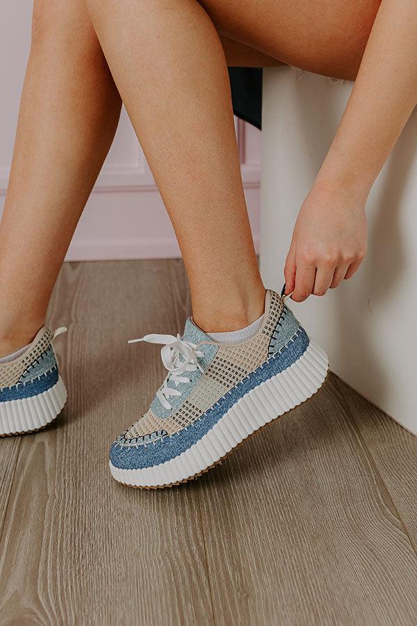 Impressions The Terra Denim Platform Sneaker In Medium Wash