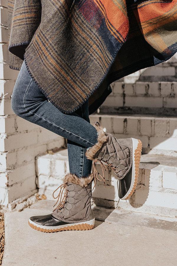 Impressions The Utah Flannel Lined Boot In Dark Grey