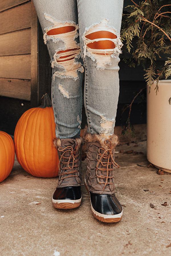 Impressions The Utah Flannel Lined Boot In Dark Grey