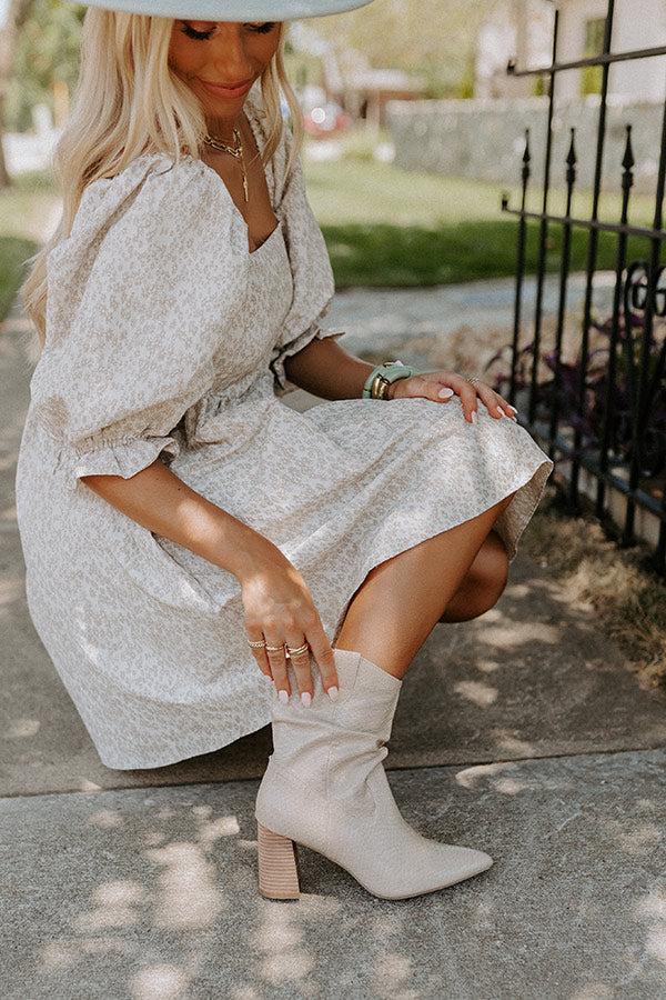 Impressions The Valley Faux Leather Boot In Iced Latte