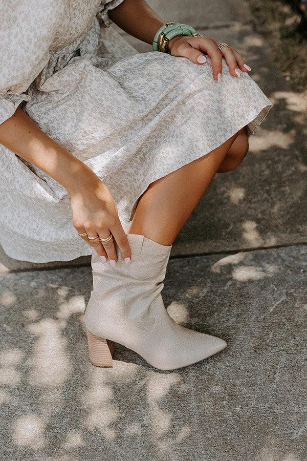 Impressions The Valley Faux Leather Boot In Iced Latte