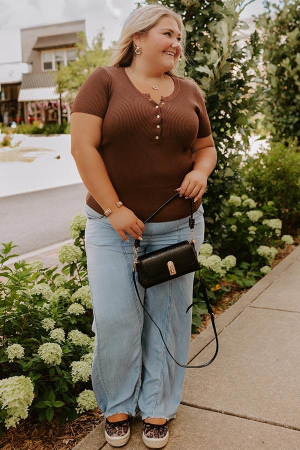 Impressions The Winnie High Waist Wide Leg Chambray Pants Curves