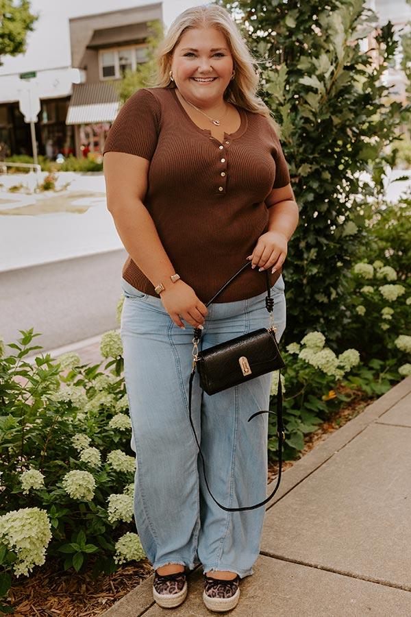 Impressions The Winnie High Waist Wide Leg Chambray Pants Curves