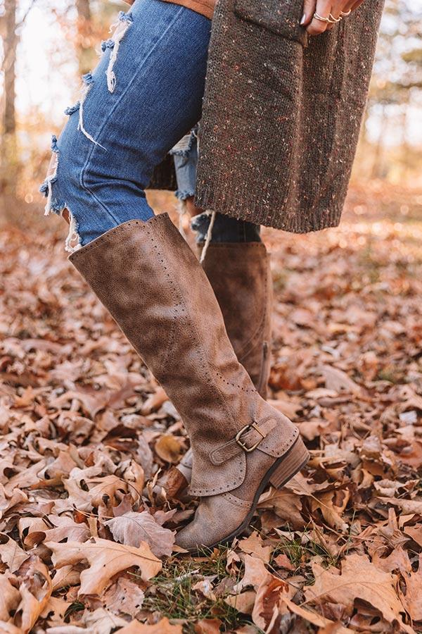Impressions The Yuriko Knee High Boot In Dark Taupe