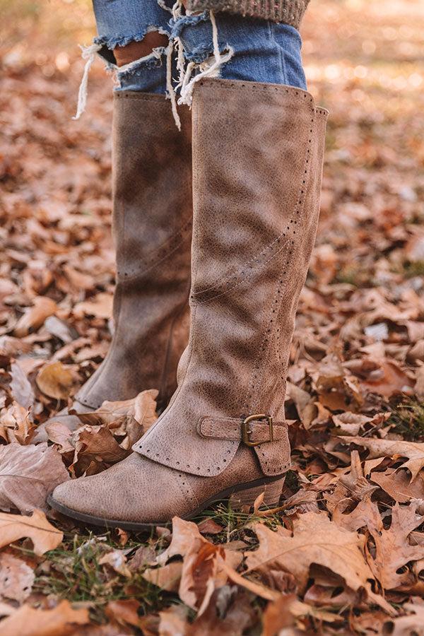 Impressions The Yuriko Knee High Boot In Dark Taupe
