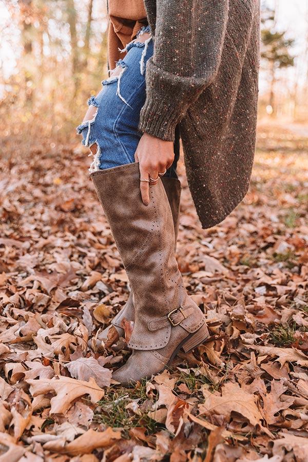 Impressions The Yuriko Knee High Boot in Dark Taupe
