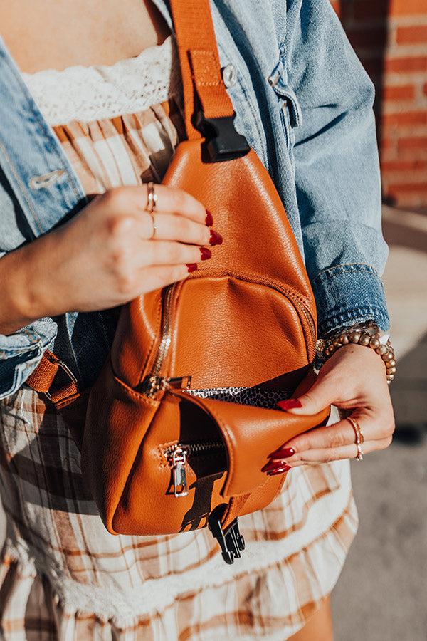 Impressions Thinking Out Loud Faux Leather Backpack In Rust