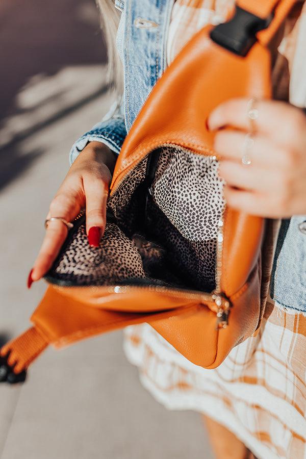Impressions Thinking Out Loud Faux Leather Backpack In Rust