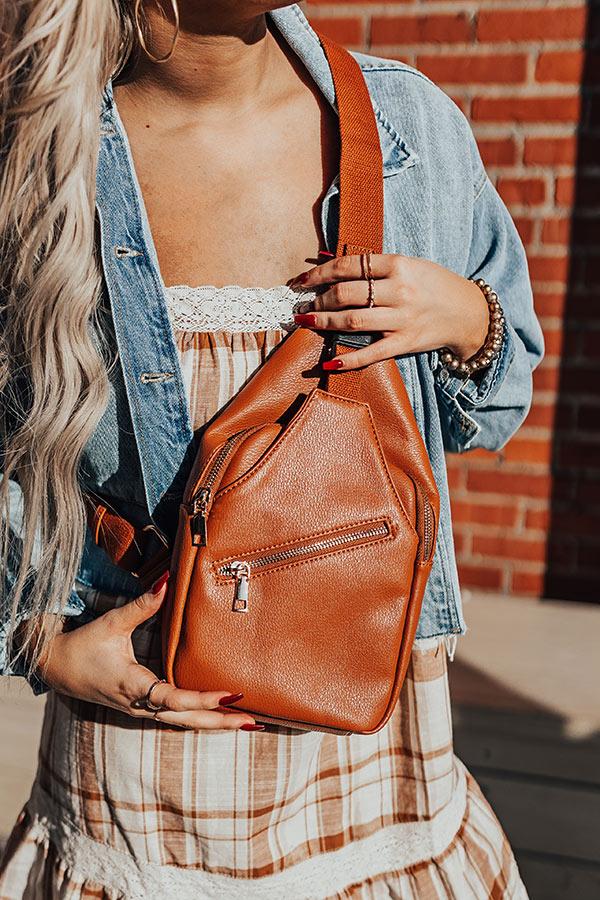 Impressions Thinking Out Loud Faux Leather Backpack In Rust