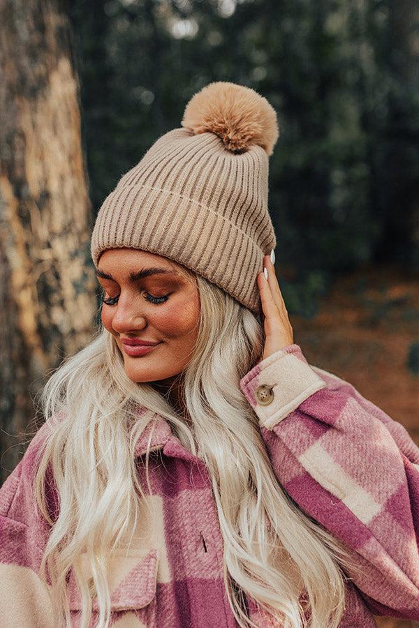 Impressions Toasty Times Fleece Lined Beanie In Iced Latte