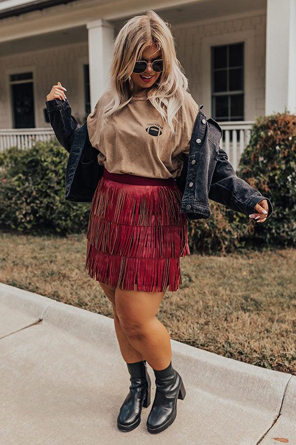 Impressions Touchdown Vintage Graphic Tee In Brown Curves