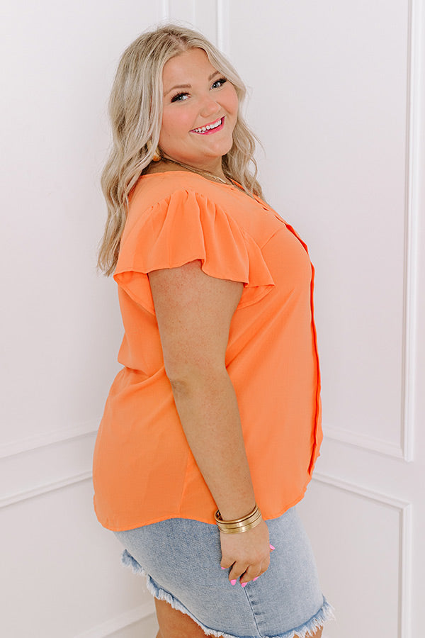 Impressions Touring San Fran Shift Top In Orange Curves