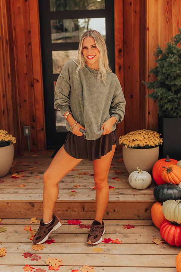 Impressions Trailside Cutie Vintage Wash Sweatshirt In Green