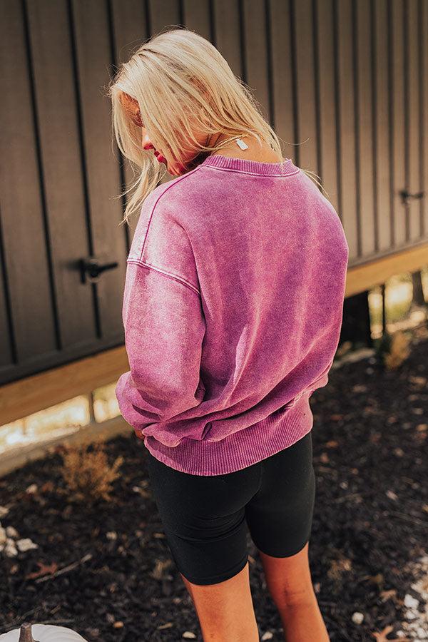 Impressions Trailside Cutie Vintage Wash Sweatshirt In Orchid