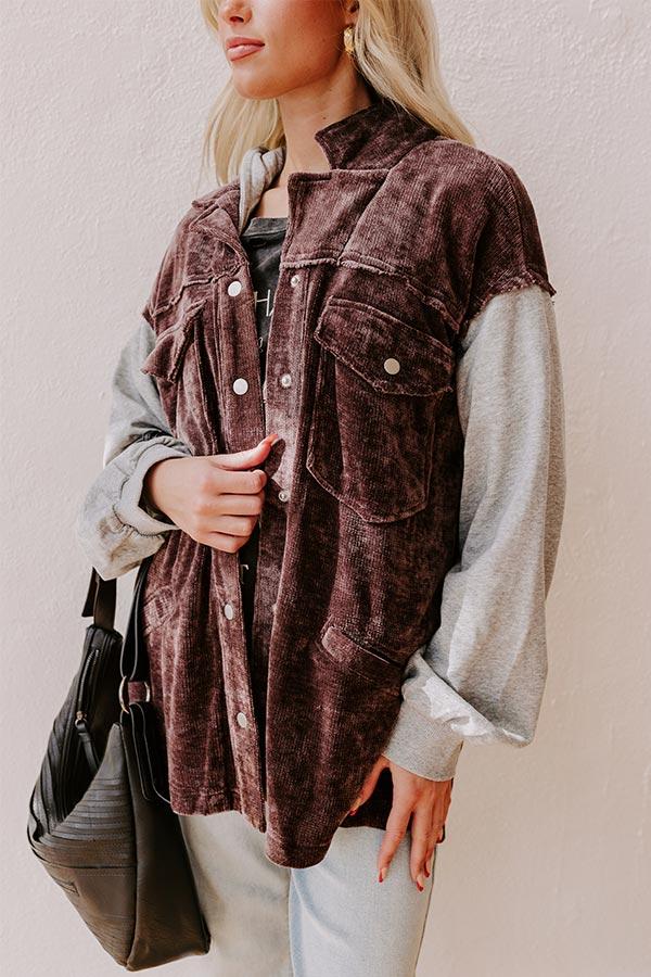 Impressions Trailside Talks Chenille Sweater In Dark Purple