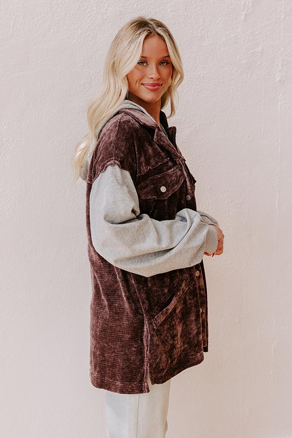 Impressions Trailside Talks Chenille Sweater In Dark Purple