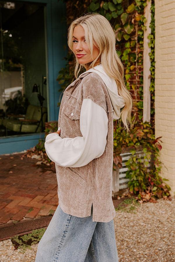 Impressions Trailside Talks Chenille Sweater In Taupe