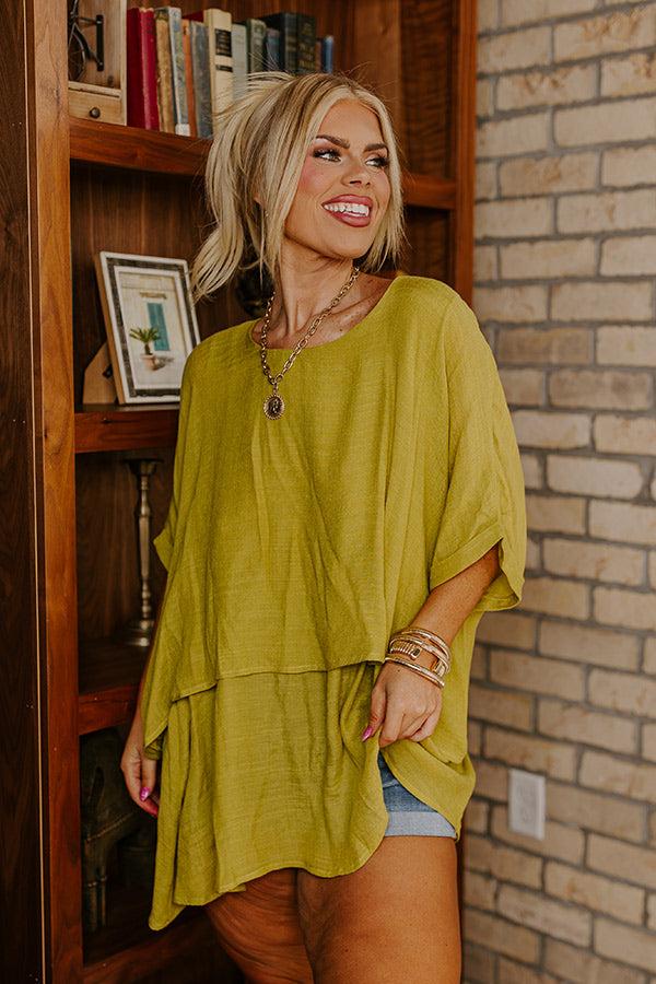 Impressions Tranquil Time Shift Top In Lime Punch Curves