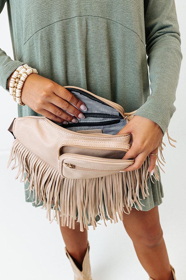 Impressions Trip Of My Life Fringe Fanny Pack In Natural