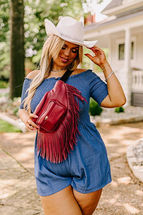 Impressions Trip Of My Life Fringe Fanny Pack In Red