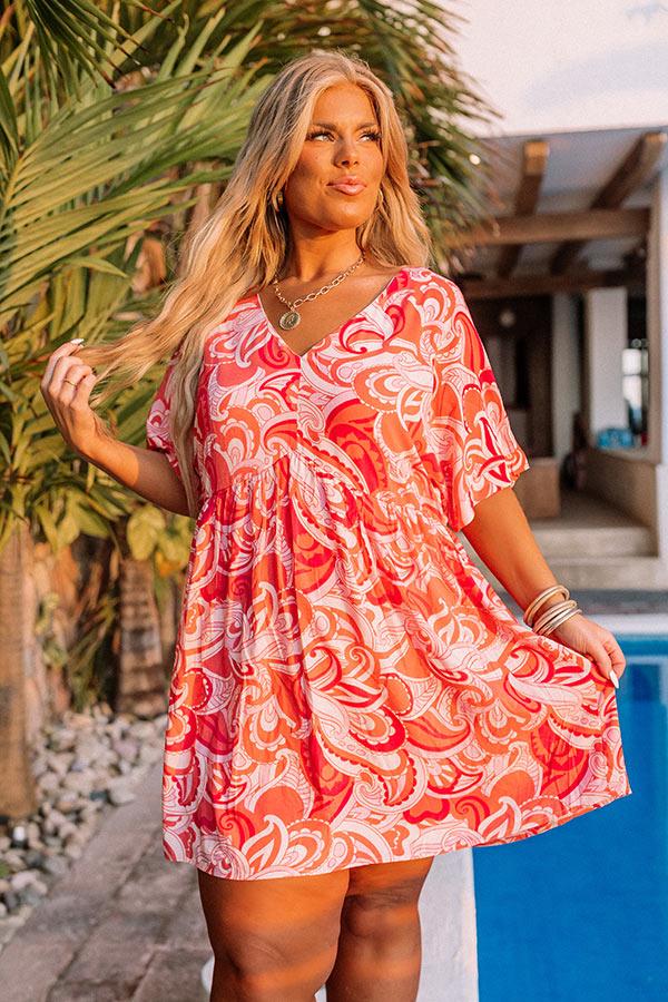 Impressions Try To Resist Babydoll Dress In Calypso Curves