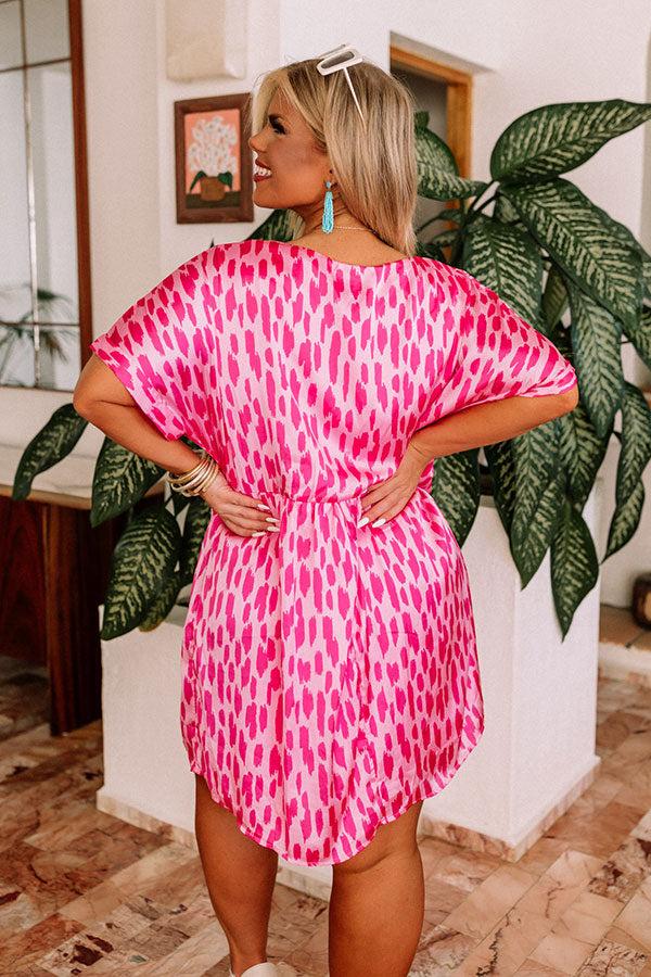 Impressions Try To Resist Babydoll Dress In Pink Curves