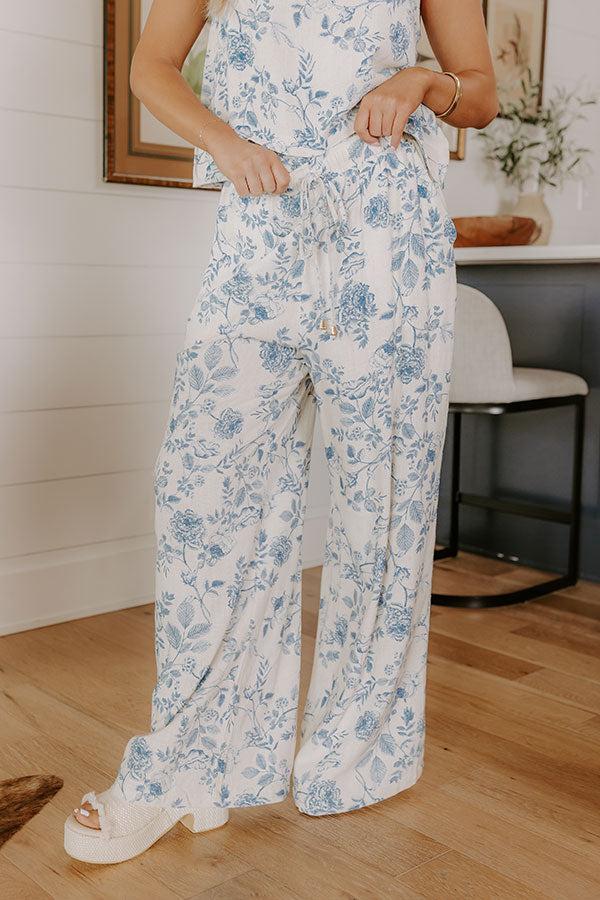 Impressions Tuscany Villa High Waist Linen-Blend Pants