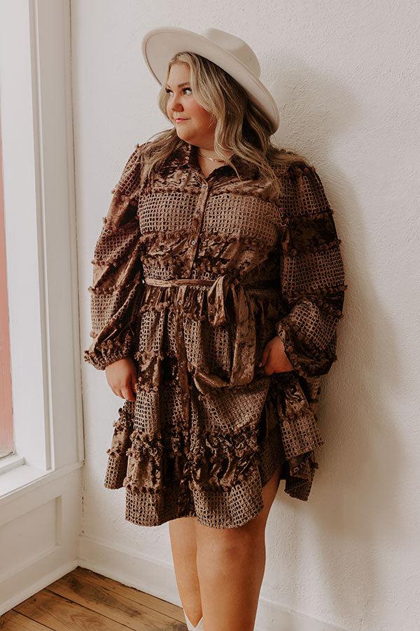 Impressions Twilight Magic Velvet Mini Dress Curves