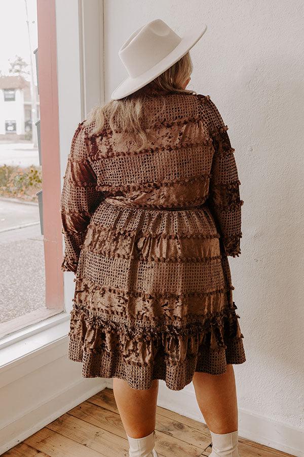 Impressions Twilight Magic Velvet Mini Dress Curves