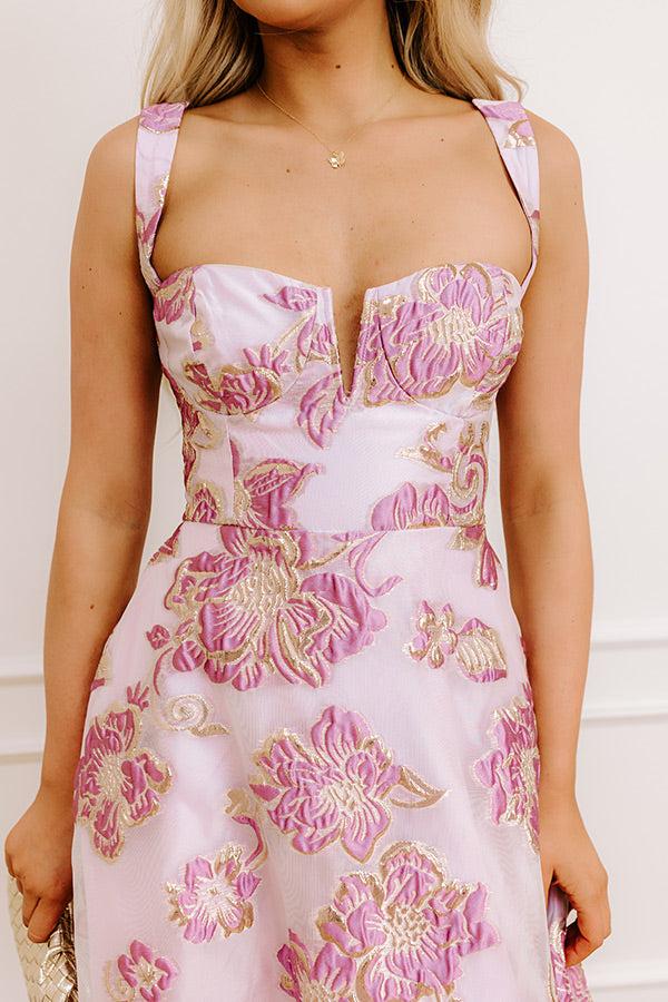 Impressions Twinkling Lights Floral Jacquard Mini Dress