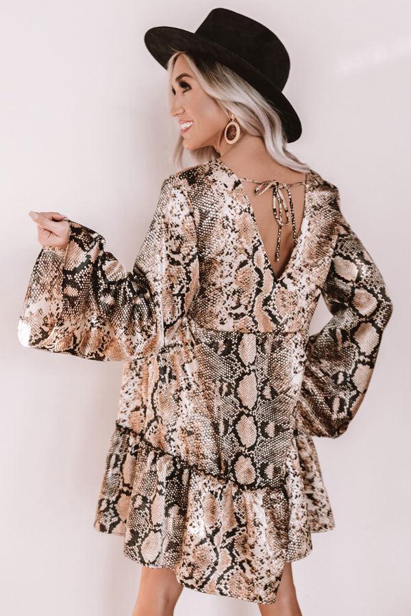 Impressions Ultimate Evening Snake Print Shift Dress