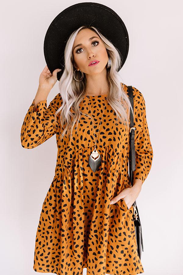 Impressions Upstate Adventures Babydoll Dress In Copper