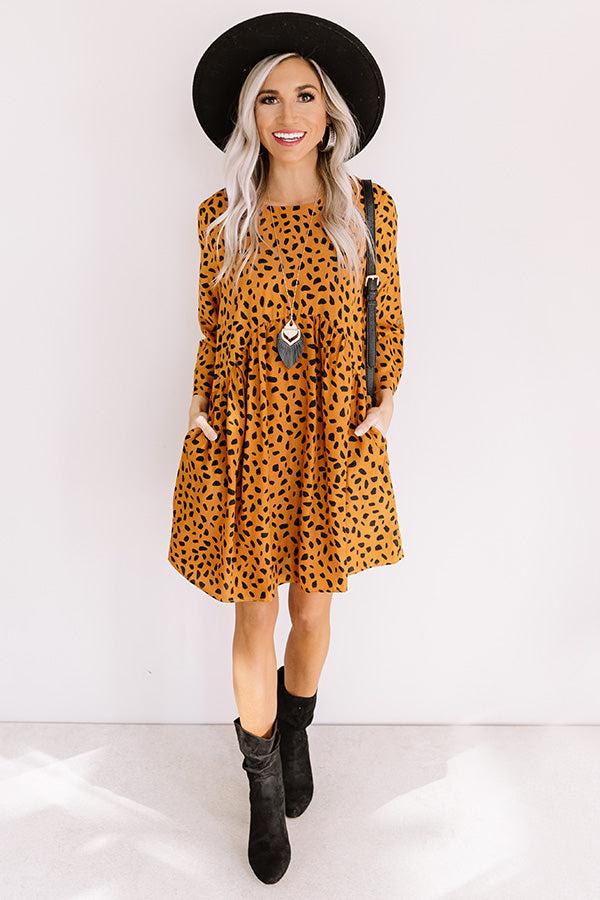 Impressions Upstate Adventures Babydoll Dress In Copper