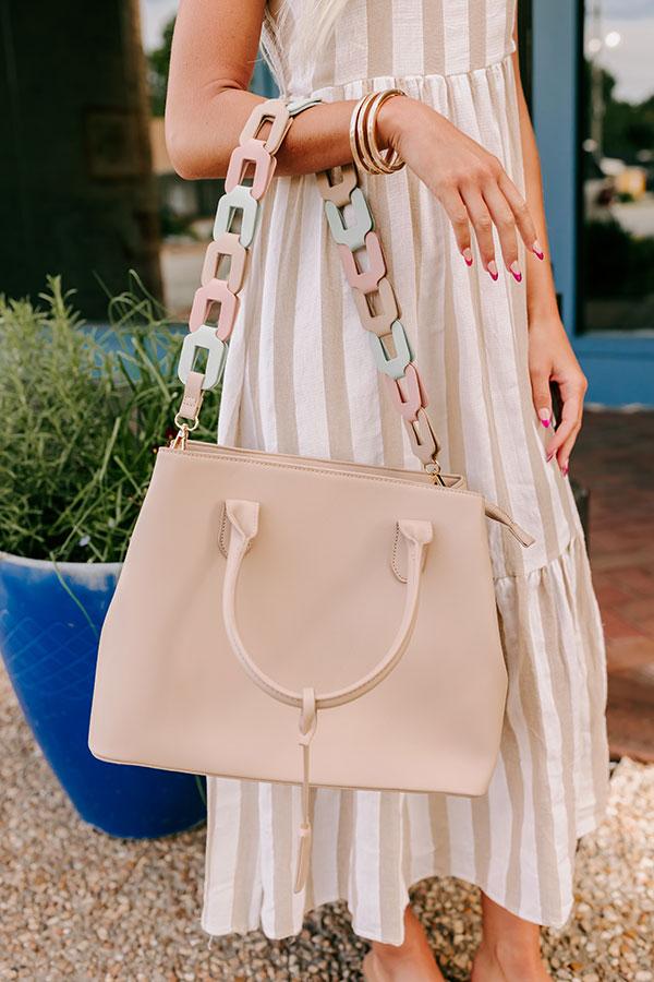 Impressions Uptown Cafe Faux Leather Tote in Iced Latte