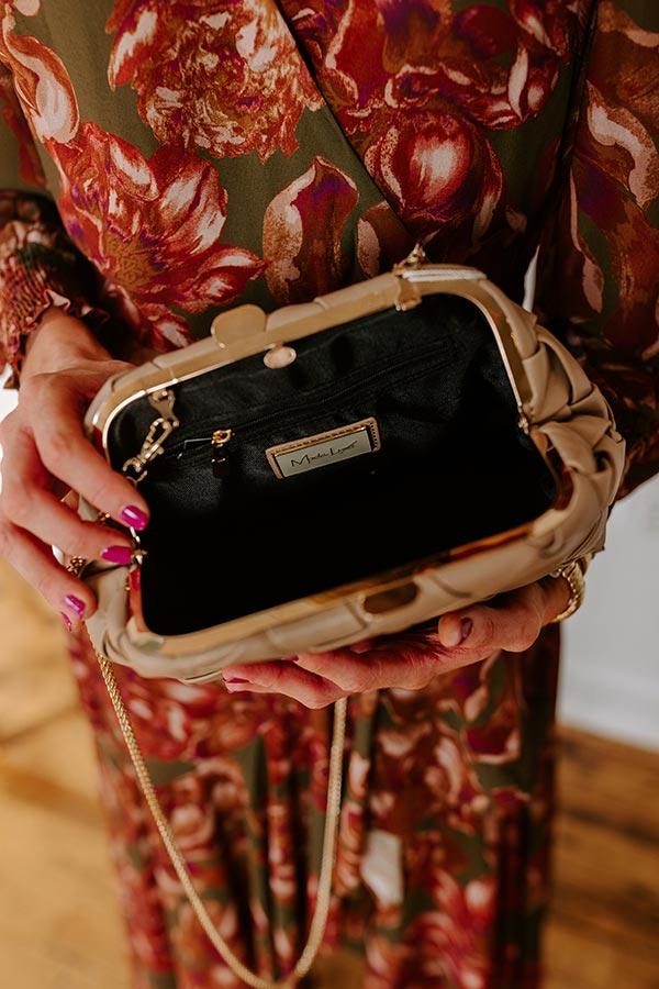 Impressions Uptown Chic Faux Leather Purse In Warm Taupe