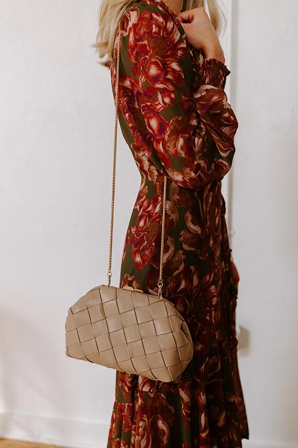 Impressions Uptown Chic Faux Leather Purse in Warm Taupe