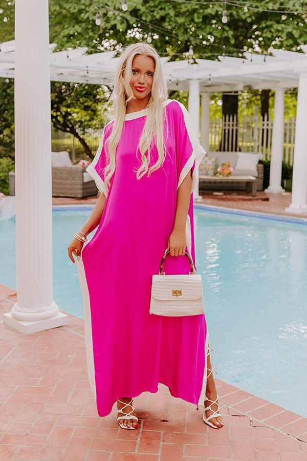 Impressions Uptown Happy Hour Caftan Maxi Dress in Orchid