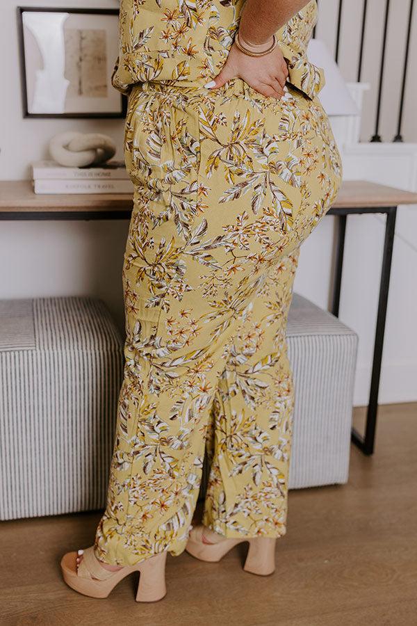 Impressions Vacay Bound High Waist Linen-Blend Pants Curves