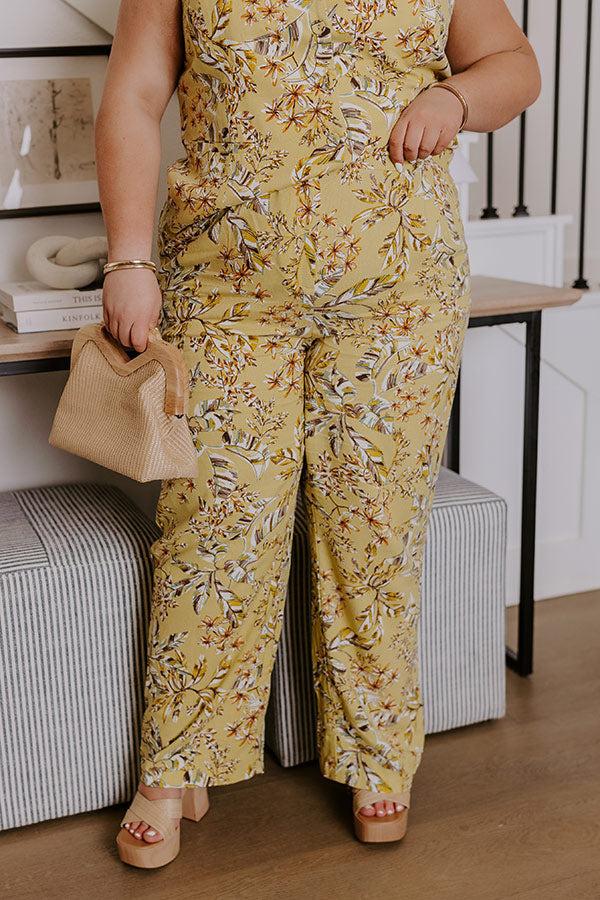 Impressions Vacay Bound High Waist Linen-Blend Pants Curves