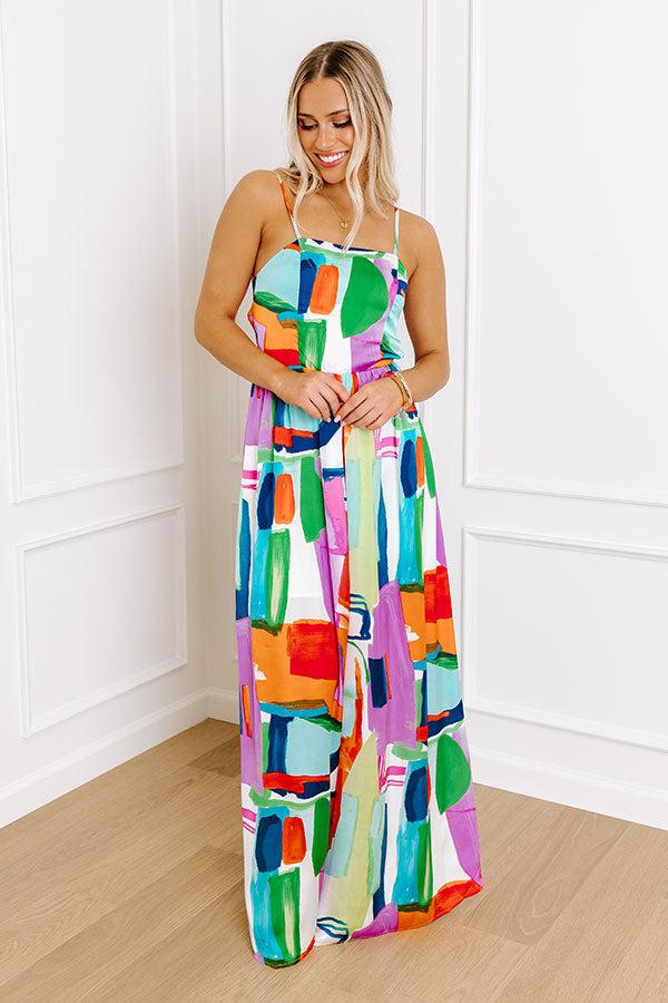 Impressions Vacay Bound Satin Jumpsuit In Tangerine