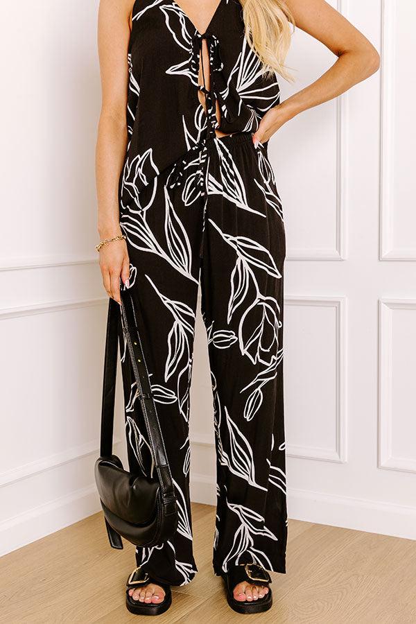 Impressions Vacay Bungalow High Waist Pants In Black