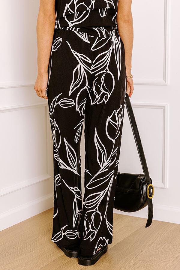 Impressions Vacay Bungalow High Waist Pants In Black