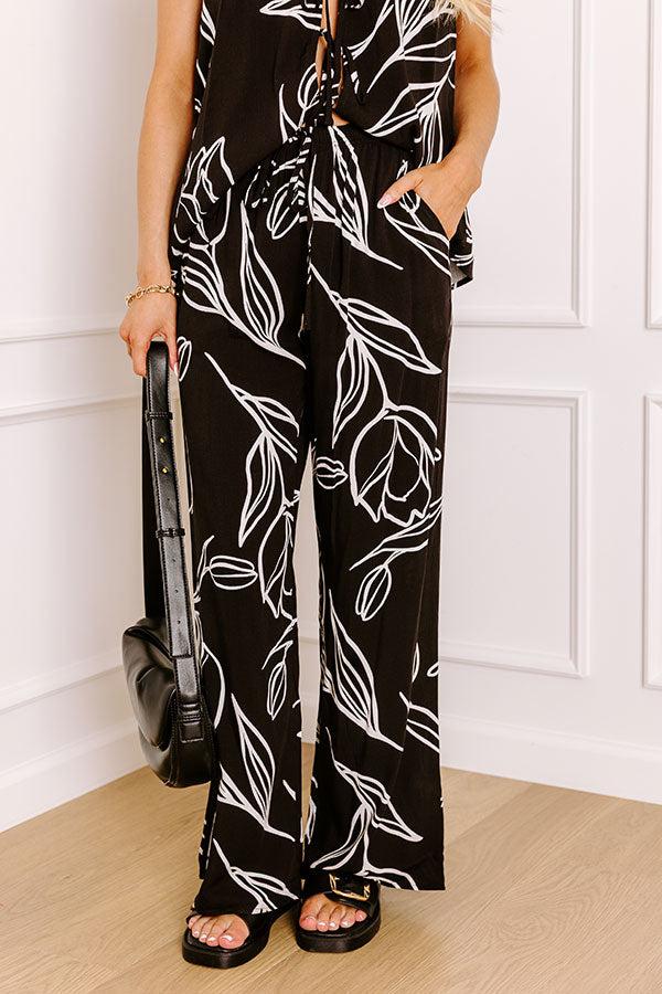 Impressions Vacay Bungalow High Waist Pants in Black