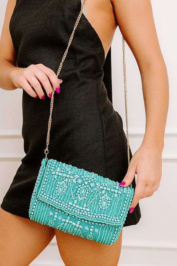 Impressions Vacay Mode Embellished Purse in Turquoise