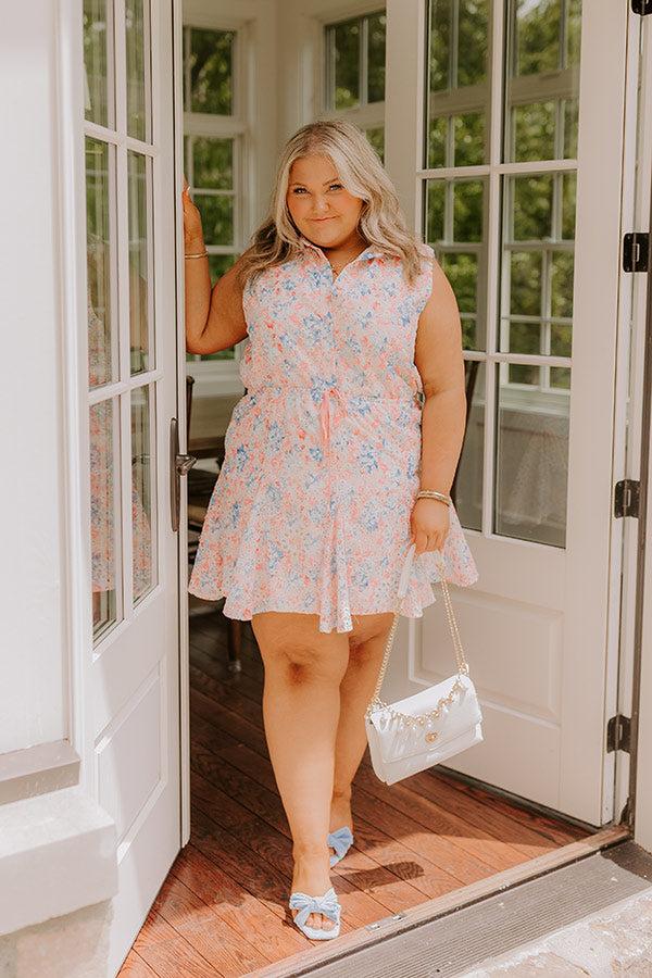 Impressions Vacay State Of Mind Eyelet Mini Dress Curves