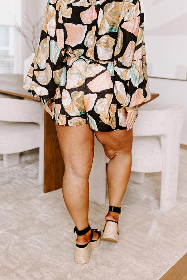 Impressions Vacay State Of Mind High Waist Shorts Curves